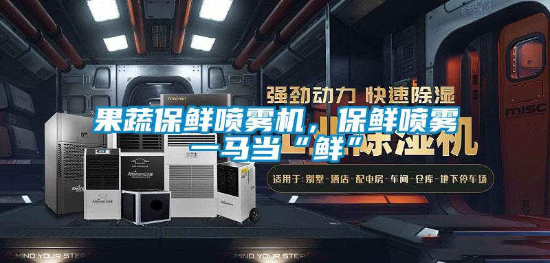 果蔬保鮮噴霧機，保鮮噴霧一馬當“鮮”