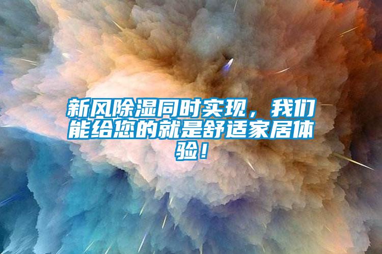 新風除濕同時實現，我們能給您的就是舒適家居體驗！