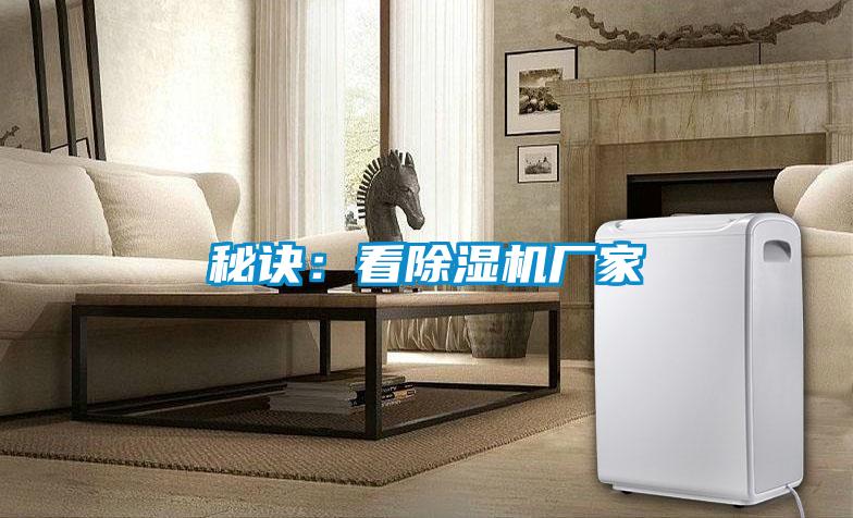 秘訣:看除濕機(jī)廠家