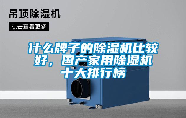 什么牌子的除濕機比較好，國產家用除濕機十大排行榜