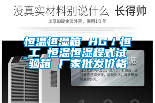 恒溫恒濕箱 HG/恒工 恒溫恒濕程式試驗箱 廠家批發價格